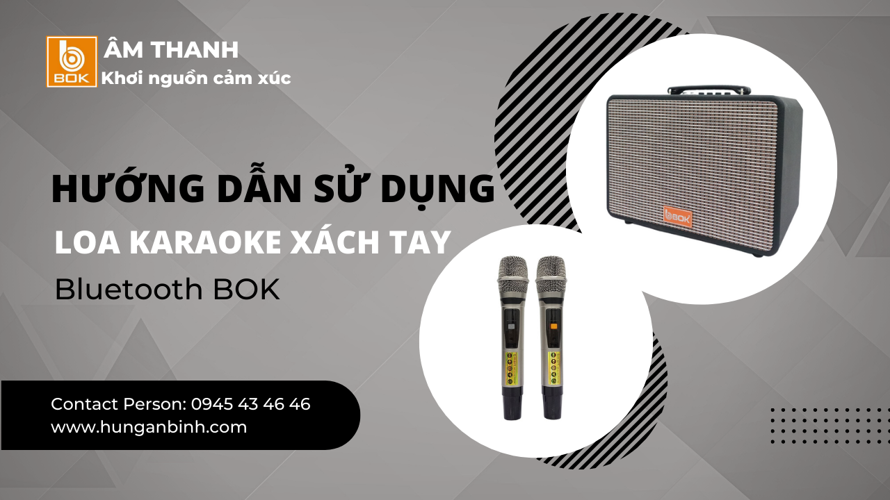 hướng dẫn sử dụng loa karaoke xách tay bluetooth BOK