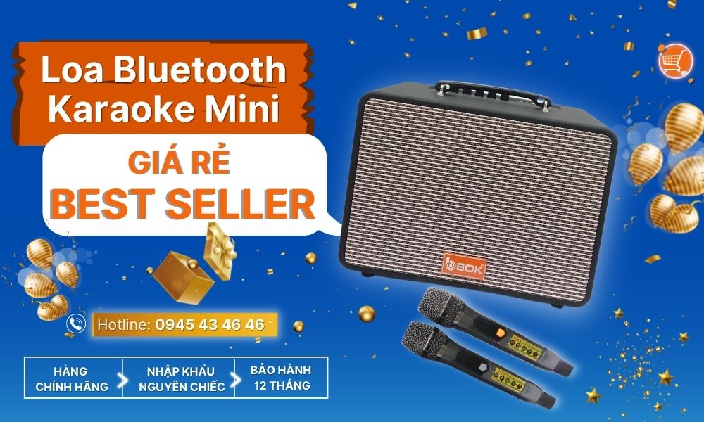 loa bluetooth karaoke mini gia re best seller